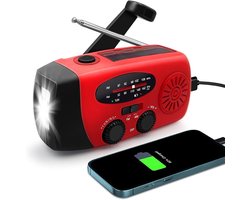 Radio Op Batterijen (Accu) Voor Rampen - Radio Opwindbaar - Noodradio - Noodradio Solar Opwindbaar