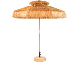 Raffia Rieten Parasol - Strand Parasol - 220 cm