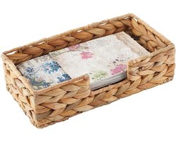 Raffia Servethouder Waterhyacint Gastendoekhouder - Lade Rechthoek - Rotan Rieten Geweven Mand voor Badkamer Keuken - Eetkamer Tafels - Party Decoratie - 245 x 132 x 69 cm .