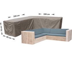 Raffles Covers beschermhoes loungeset / hoekbank (L-vorm) - 200 x 200 H: 70 cm - RHS200 - Hoes voor hoekbank met gelijke zijden - Beide zijden zijn even lang