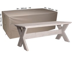 Raffles Covers Beschermhoes tuintafel - 200 x 100 H: 75 cm - RT200 - Waterdicht - Ademend - UV-bestendig - Elastisch rijgkoord - Beschermhoes tuinmeubelen
