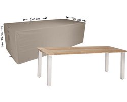 Raffles Covers Beschermhoes tuintafel - 240 x 100 H: 75 cm - RT240 - Waterdicht - Ademend - UV-bestendig - Elastisch rijgkoord - Beschermhoes tuinmeubelen
