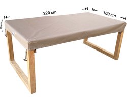 Raffles Covers Beschermhoes tuintafelblad - 220 x 100 H: 10 cm - RTT220100high - Waterdicht - UV-bestendig - Elastische zoom - Beschermhoes tuinmeubelen - Tuintafelbladhoes