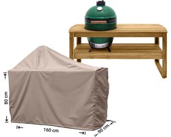 Raffles Covers Big Green Egg / Kamado hoes - 160 x 90 H: 145 cm - RBGE160 - Waterdicht - Ademend - UV-bestendig - Elastisch rijgkoord - Big Green Egg / Kamado Accessoires - Hoes voor BBQ + Tafel