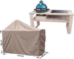 Raffles Covers Big Green Egg / Kamado hoes - 170 x 60 H: 140 cm - RBGE170 - Waterdicht - Ademend - UV-bestendig - Elastisch rijgkoord - Big Green Egg / Kamado Accessoires - Hoes voor BBQ + Tafel