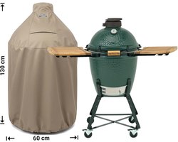 Raffles Covers Big Green Egg / Kamado hoes - 60 x 60 H: 130 cm - RBGE60long - Waterdicht - Ademend - UV-bestendig - Elastisch rijgkoord - Big Green Egg / Kamado Accessoires - Hoes voor BBQ + Tafel