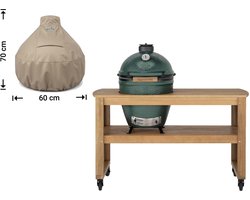 Raffles Covers Big Green Egg / Kamado hoes - 60 x 60 H: 70 cm - RBGE60dome - Waterdicht - Ademend - UV-bestendig - Elastisch rijgkoord - Big Green Egg / Kamado Accessoires - Hoes voor BBQ + Tafel