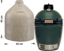 Raffles Covers Big Green Egg / Kamado hoes - 60 x 60 H: 95 cm - RBGE60 - Waterdicht - Ademend - UV-bestendig - Elastisch rijgkoord - Big Green Egg / Kamado Accessoires - Hoes voor BBQ + Tafel