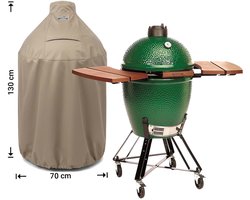 Raffles Covers Big Green Egg / Kamado hoes - 70 x 70 H: 130 cm - RBGE70long - Waterdicht - Ademend - UV-bestendig - Elastisch rijgkoord - Big Green Egg / Kamado Accessoires - Hoes voor BBQ + Tafel