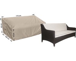 Raffles Covers Loungebank hoes - 175 x 100 H: 85 cm - RLB175shaped - Waterdicht - Ademend - UV-bestendig - Elastisch rijgkoord - Beschermhoes tuinmeubelen