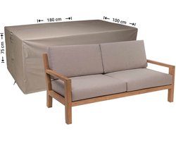 Raffles Covers Loungebank hoes - 180 x 100 H: 75 cm - RLB180straight - Waterdicht - Ademend - UV-bestendig - Elastisch rijgkoord - Beschermhoes tuinmeubelen