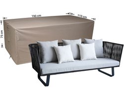 Raffles Covers Loungebank hoes - 190 x 110 H: 75 cm - RLB190110XL - Waterdicht - Ademend - UV-bestendig - Elastisch rijgkoord - Beschermhoes tuinmeubelen