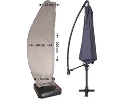 Raffles Covers Parasolhoes voor zweefparasol - Hoog 200 cm - RUC200 - Waterdicht - Ademend - UV-bestendig - Trekkoord - Rits en stok - Parasolhoes voor zweefparasol