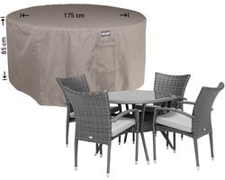 Raffles Covers ronde tuinsethoes - ⌀ 175 H: 85 cm - RDSR175 - Waterdicht - Ademend - UV-bestendig - Trekkoord - Beschermhoes tuinmeubelen