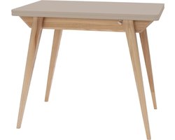 RAGABA Eettafelenvelop, uitklapbaar B90/130 x H76 x D65 cm, voor 4 tot 6 personen, met een vak 84 x 46 x 7 cm onder het tafelblad, FSC-hout, ideaal voor keuken of eetkamer