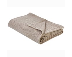 RAGALA - Sprei - Taupe - 220 x 200 cm - Katoen