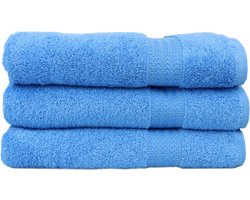 Rainbow Collection Badhanddoek - Badlaken blauw set van 2 stuks 70x140cm 500gr