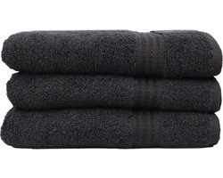 Rainbow Collection Badhanddoek - Badlaken zwart set van 2 stuks 70x140cm 500gr