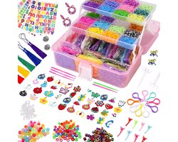 Rainbow Loom Band Set 17500+ Delig - XXL Knutselpakket met 28 Kleuren Elastiekjes - DIY Armbanden Maker voor Kinderen vanaf 6 Jaar - Inclusief Opbergkist, Accessoires en Gereedschap - Educatief Cadeau voor Jongens en Meisjes