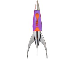 Raket Lavalamp - Paars met Oranje - Retro Stijl & Betoverend Design