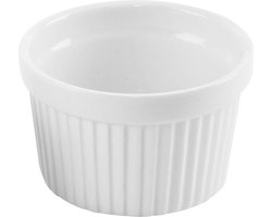 Ramekin Porselein Wit 9 cm, 200 ml - Oven Schaaltje - Ovenschaal - Snackkommen - Dipschalen - Kleine Kom voor Dipsauzen en Snacks