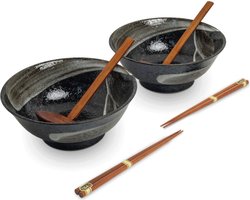 RAMEN BOWL SET -ANSEN - JAPANSE RAMENBOWLSET 2PERS O/22CM|H9CM