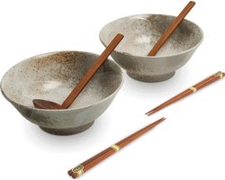 RAMEN BOWL SET/6 HIKARI 2PERS O/22CM|H9CM