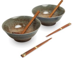 RAMEN BOWL SET/6 SUNAJI 2PERS O/22CM|H9CM