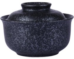 Ramen kom, keramische ramen bowl set met deksel, 800ml soepkommen, Pho, Japanse vintage ramen kom van keramiek voor granen, soep, Aziatisch servies, magnetron en vaatwasser geschikt