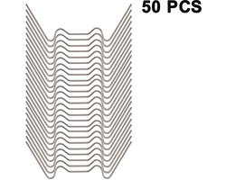 Ramenklemmen Roestvrij Staal - W-Type Klemmen Voor Isolatieplaten En Kas - Bevestiging Voor Glas En Kunststof - 20 Stuks - Kasbouwers + Metaalglanzend