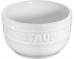 Ramequin S/2  8 Cm Wit Ceramic By Staub 40511-136   Op=op