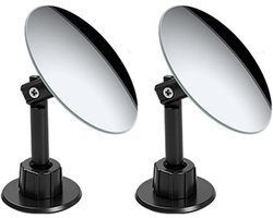 Ramlose ronde blinde hoek spiegel set van 2 stuks, universele auto hulpspiegels met draaibare scharnier, waterafstotend glas, zelfklevende montage voor binnen en buiten