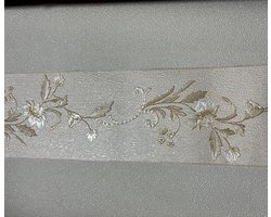 Rand Creme Goud bloemen bladeren