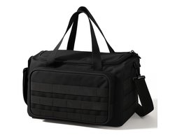 Range Bag met MOLLE Systeem – Pistooltas / Airsoft Tas - Ruime Opbergtas van Nylon - Verstelbare Schouderriem - Zwart