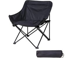 Rapid campingstoelen - opvouwbare klapstoel- Kampeerstoel- vis stoel met armleuningen - buitenstoel - zwart - vouwstoel met draagtas