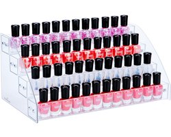 Rapid glow Nagellak Organizer rek 4 lagen | Multifunctionele Organizer | Lippenstift organizer | Make up organizer transparant | Beautycase | Valentijn cadeautje voor haar vrouw | Mooie idee voor valentijn cadeautje love