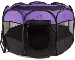Rarasy PET draagbare opvouwbare huisdier hond kat box kratten kennel/premium 600D Oxford doek, verwijderbare rits top, binnen en buiten gebruik