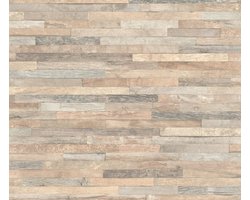 Rasch Factory III 939804 – Vliesbehang – Industrial loft look – hout/Steen