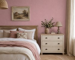 Rasch Vliesbehang Roze Linnen Structuur Landelijk – 479317 – 10,05 x 0,53 m