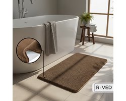 Raved Badmat 75×45 cm – Bruin – Memory Foam – Anti-Slip – Wasbaar