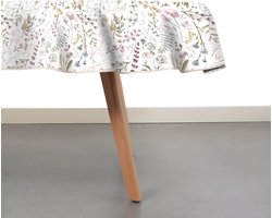 Raved Rond Tafelkleed - 140 cm ø - Wilde Bloemen - Roze - Polyester - Waterafstotend
