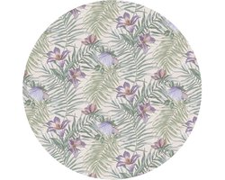 Raved Rond Tafelzeil - 140 cm ø - Bloesem Paars - PVC - Afwasbaar