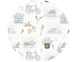 Raved Rond Tafelzeil - Lavendel 140 cm ø - Fietsen - Paars - PVC - Afwasbaar