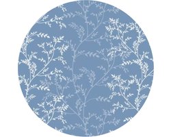 Raved Rond Tafelzeil - Takken 140 cm ø - Blauw - PVC - Afwasbaar