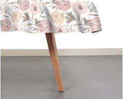 Raved Tafelzeil - 140 cm Rond - Lente Bloem Roze - PVC - Afwasbaar - Extra sterk