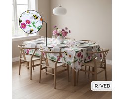 Raved Tafelzeil – 140 cm x 100 cm – Bloemen Bijen – PVC – Afwasbaar