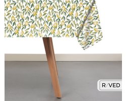 Raved Tafelzeil 140×100 cm – Citroentjes geel/groen – PVC – afwasbaar