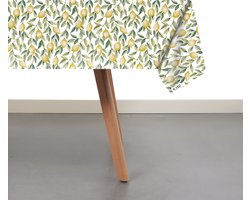 Raved Tafelzeil 140x240 cm - Geel Groen Citroentjes - PVC - Afwasbaar