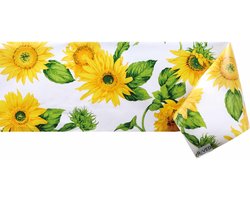 Raved Tafelzeil Zonnebloem  140 cm x  200 cm - Geel - PVC - Afwasbaar