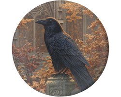 Raven Stand op Stenen Hek Leuke Koelkast Magneten Glas Magnetische Stickers Decor voor Koelkast Deuren Whiteboards Kantoorkast